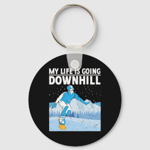 Chaveiro Minha Vida Vai Ficar Descida Snowboarder Snowboard