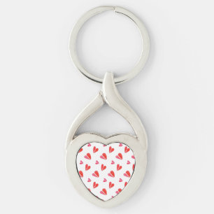 Chaveiro MINI CORAÇÕES Pulseira de Coração de Metal