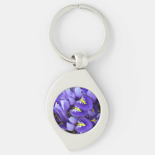 Chaveiro Miniatura Azul Levanta Primavera Floral (Frente)