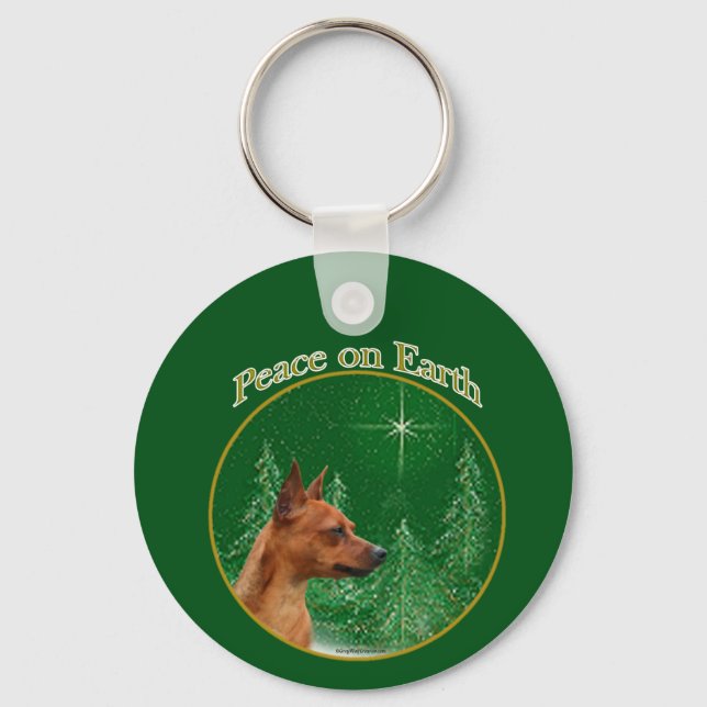 Chaveiro Miniatura Pinscher Peace (Frente)