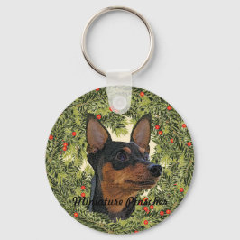 Chaveiro Miniatura Pinscher Wreath