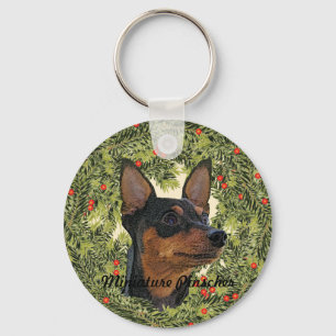Chaveiro Miniatura Pinscher Wreath