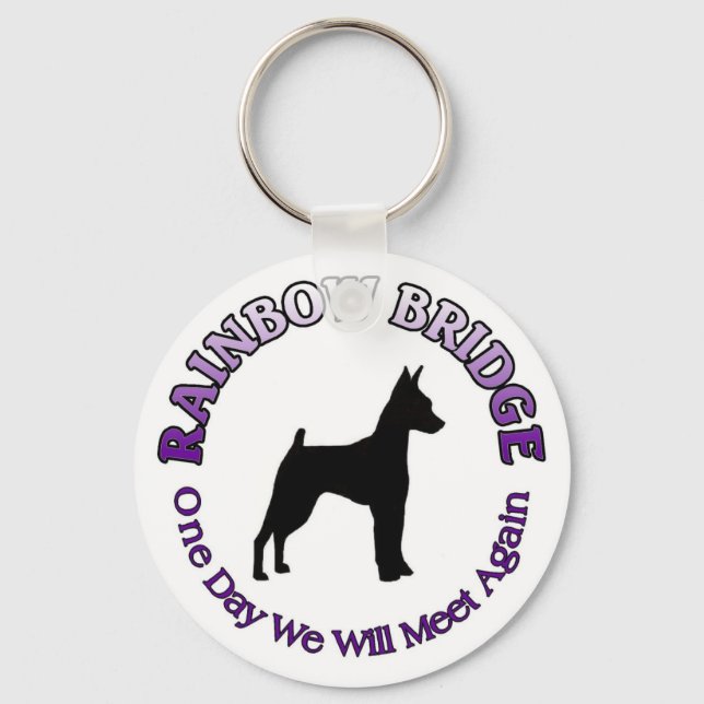 CHAVEIRO MINIATURE PISCHER MIN PIN RAINBOW BRIDGE KEYCHAIN (Frente)