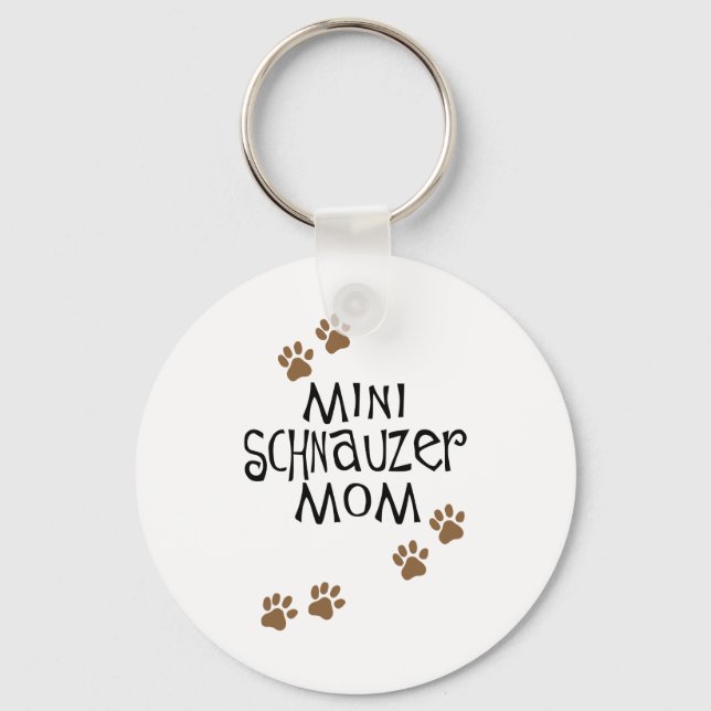 Chaveiro Miniature Schnauzer Mom (Frente)