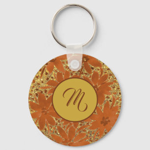 Chaveiro Minigráfico Dourado Elegante Feminino