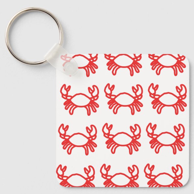 Chaveiro Minimal Crab Zodiac Keychain – Modern (Frente)