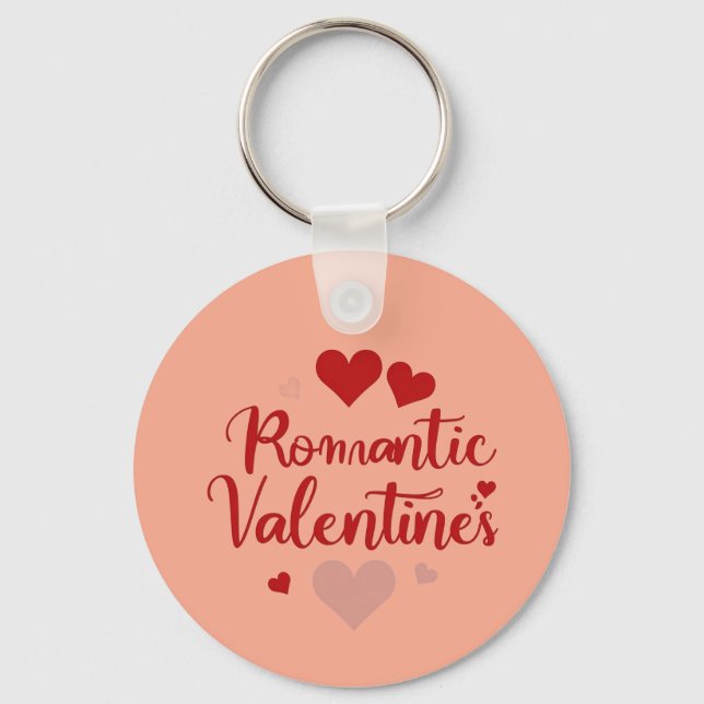 Chaveiro Minimal Valentine’s Day Love Typography Design | R (Frente)