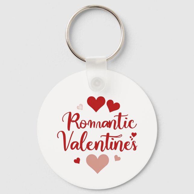 Chaveiro Minimal Valentine’s Day Love Typography Design | R (Frente)