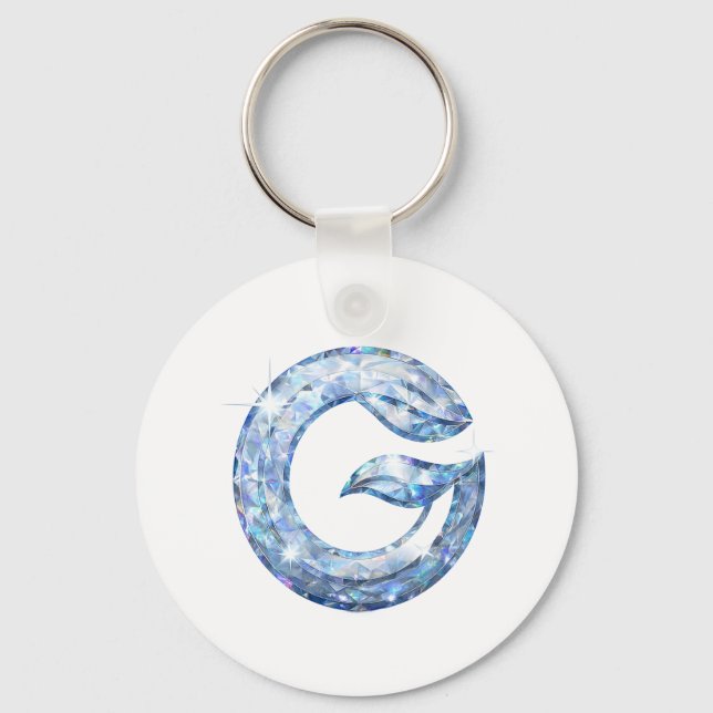 Chaveiro Minimalist Abstract Letter G – Modern Geometric De (Frente)