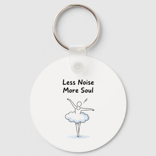 Chaveiro Minimalist Ballet Dancer Soul Quote Art (Frente)