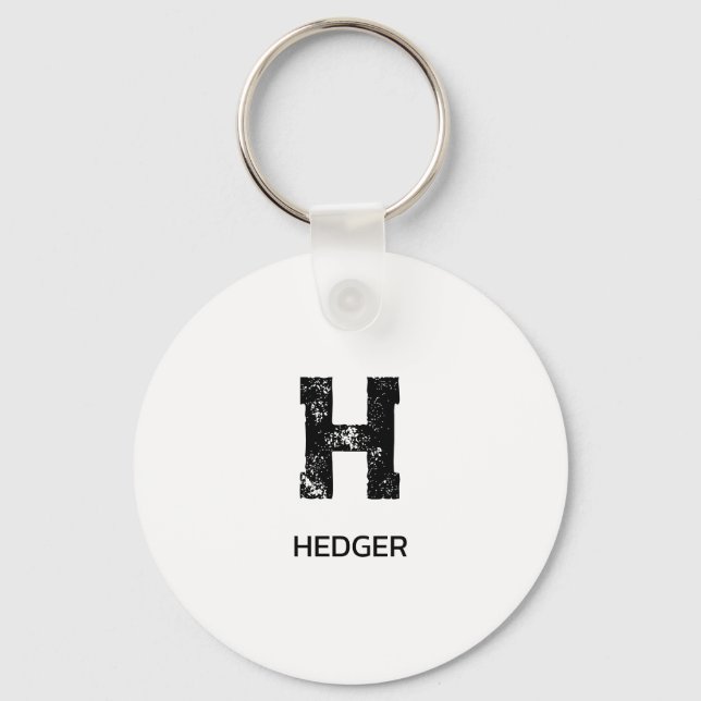 CHAVEIRO MINIMALIST BLACK ONE LETTER MONOGRAM NAME WHITE (Frente)