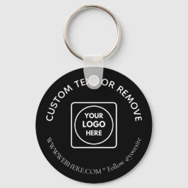 Chaveiro Minimalist Black White Corporate Logo Keychains