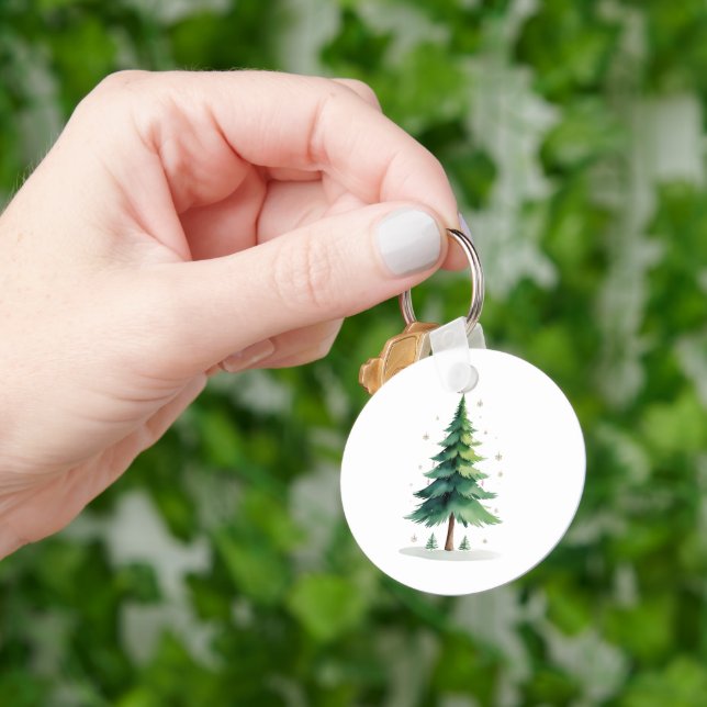 Chaveiro Minimalist Christmas Pine Tree Magnet – Holiday De (Mão)