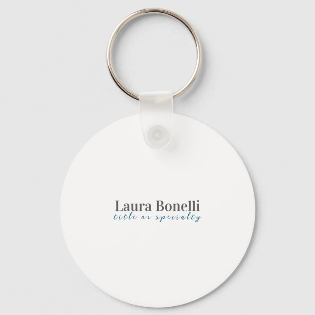 Chaveiro Minimalist Professional Modern Plain Name Title (Frente)