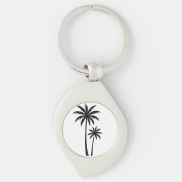 Chaveiro Minimalist Tropical Palm Trees Silhouette Art Tee