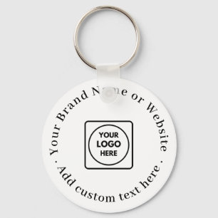 Chaveiro Minimalista branco Logotipo comercial personaliz
