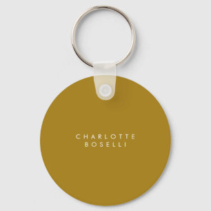 Chaveiro Minimalista Clássico Profissional Cor Dourada
