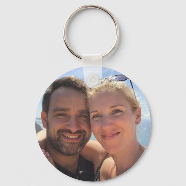 Chaveiro minimalista personalizado de fotografia (Frente)