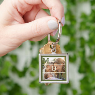 Chaveiro Minimalista Presente de Mãe Verde Oliva com Foto P