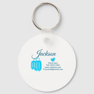 Chaveiro Mínimo simples adicione seu nome texto localidade 