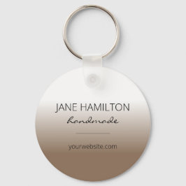 Chaveiro mínimo simples do logotipo marrom