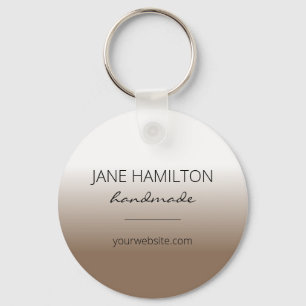 Chaveiro mínimo simples do logotipo marrom