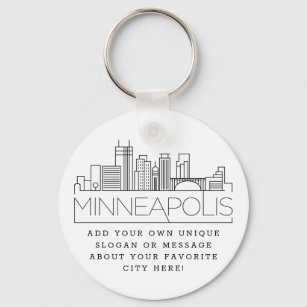 Chaveiro Minneapolis Estilizada Linha Cria   Slogan Persona