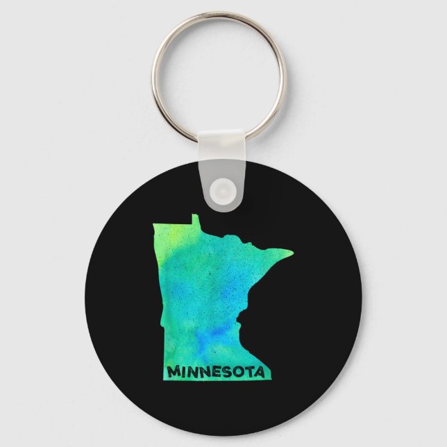 Chaveiro Minnesota Home State Women Men Kid Roots Map Love  (Frente)