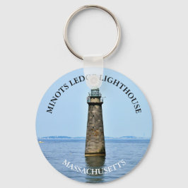Chaveiro Minots Ledge Lighthouse Massachusetts Keyring