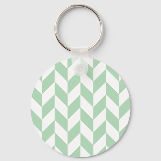 Chaveiro Mint Green Herringbone Pattern (Frente)