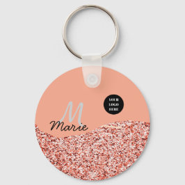 Chaveiro minúscula azul adicionar texto do logotipo obrigad