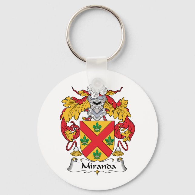 Chaveiro Miranda Family Crest (Frente)