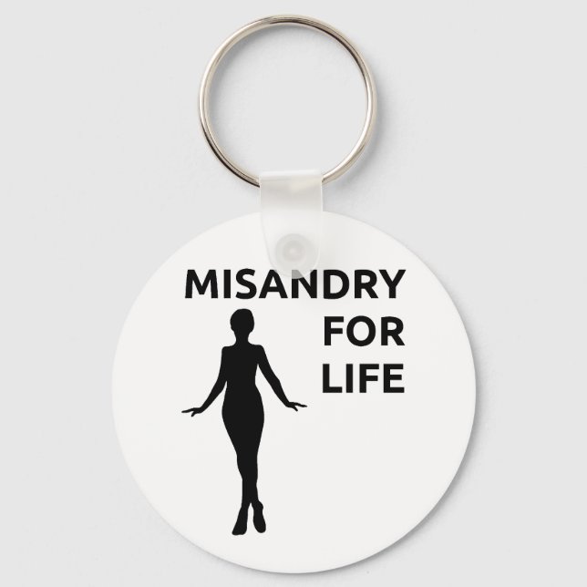 chaveiro "Misandry for Life" (Frente)