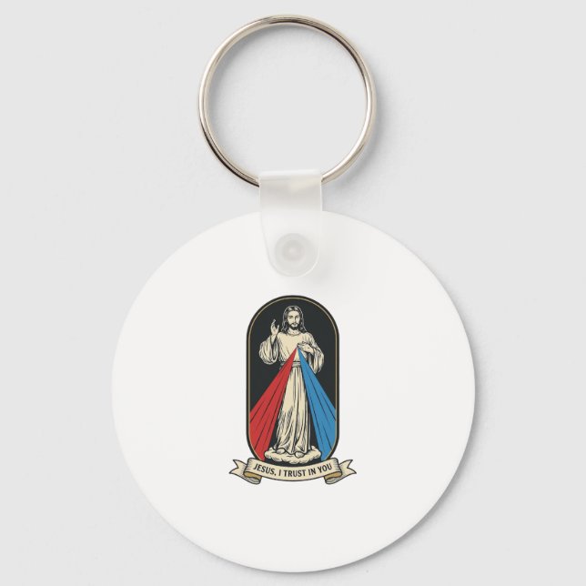 Chaveiro Misericórdia Divina Jesus Vintage (Frente)