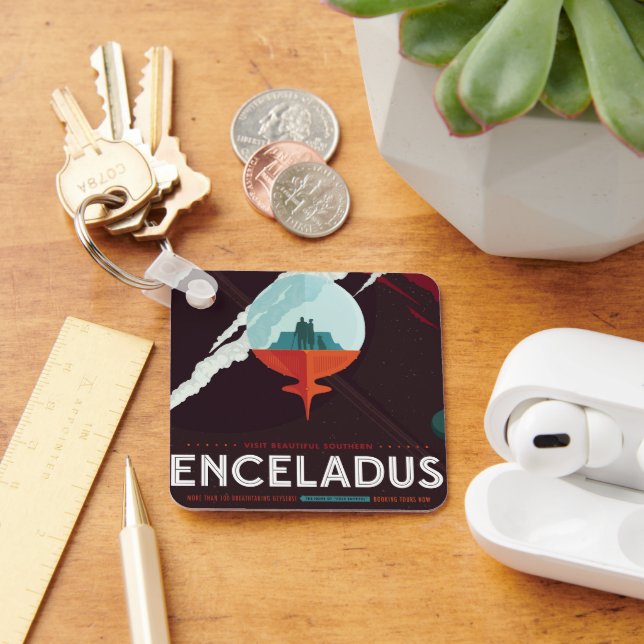 Chaveiro Missão De Poster-Cassini Do Espaço Retroativo A Sa (Mesa)