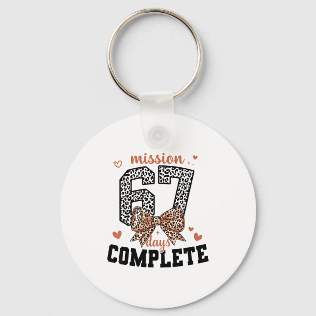 Chaveiro Mission 67 Days Complete Back To School Bow Leopar (Frente)