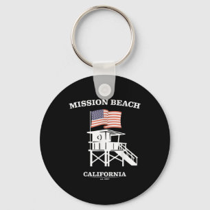 Chaveiro Mission Beach Shirt Retro San Diego California Bea