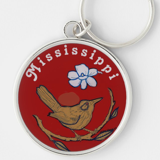 Chaveiro Mississippi Mocking Bird State (Frente)