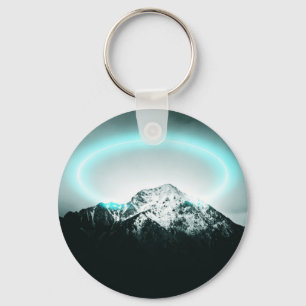 Chaveiro Misteriosa luz azul-neon da montanha nevada