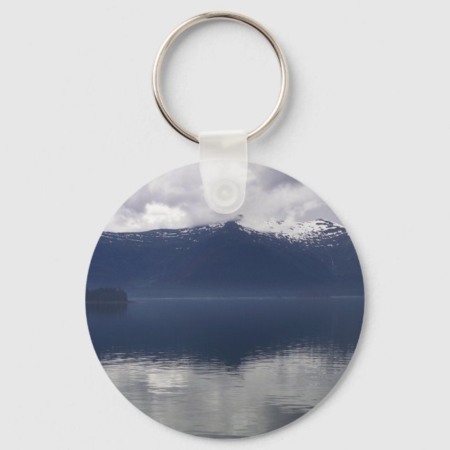 Chaveiro Misty Alaskan Sea in Shades of Blue (Frente)