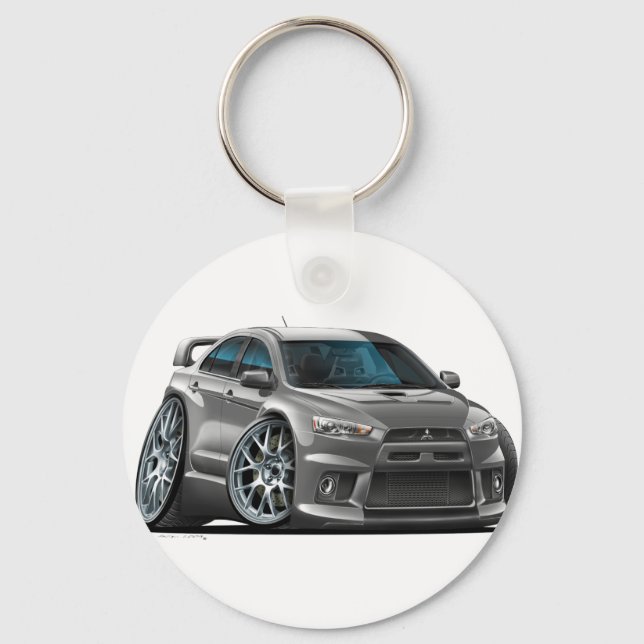 Chaveiro Mitsubishi Evo - Cinza Car (Frente)