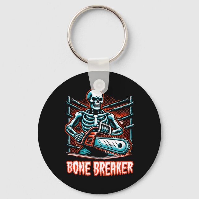 Chaveiro MMA Esqueleto Muay Thai Halloween Kickboxing (Frente)