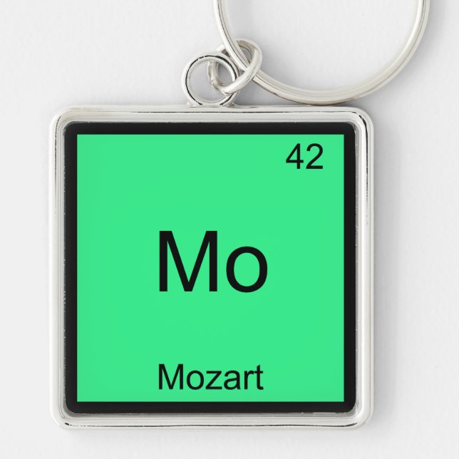 Chaveiro Mo - Mozart Funny Chemistry Element Symbol Tee Tee (Frente)