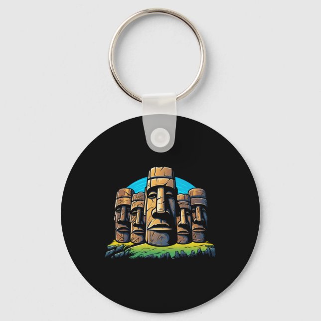 Chaveiro Moai Cabeça de Páscoa Ilha de Páscoa (Frente)