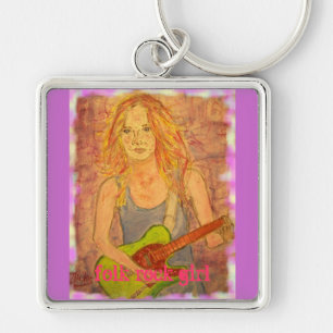 Chaveiro moça do rock popular