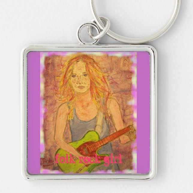 Chaveiro moça do rock popular (Frente)