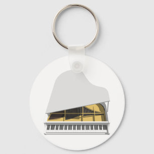 Chaveiro Modelo 3D:Piano Branco: