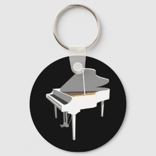 Chaveiro modelo 3D: Piano de cauda branco: