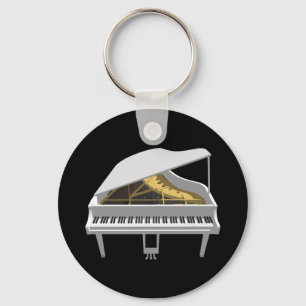 Chaveiro Modelo 3D: Piano de Cauda Branco: