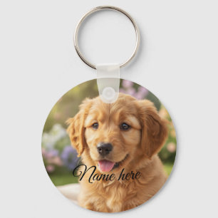 Chaveiro Modelo de foto de nome de animal de estimação simp